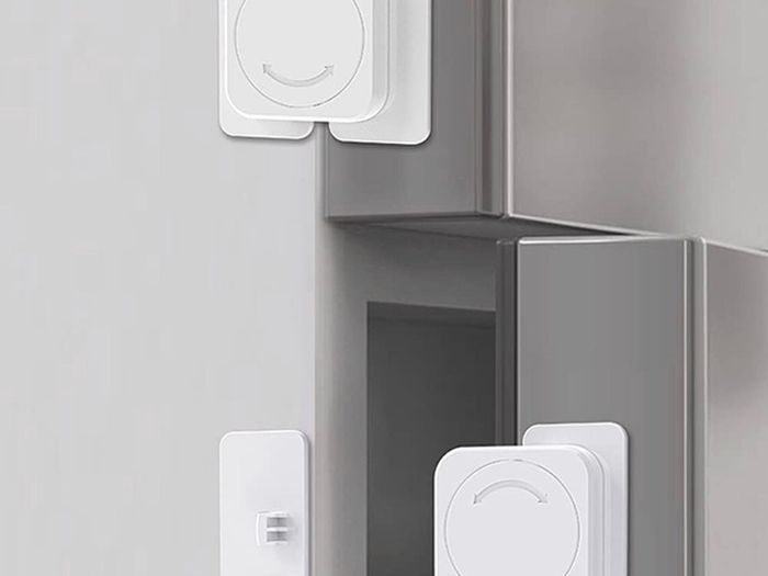 8 PCS Baby Cabinet Locks, Child Drawers Locks, Baby Proofing Safety Locks Self Adhesive for Cupboards, Fridge, Cabinets, Dishwasher, Ovens