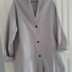 Made in Italy Grey Hooded Coat