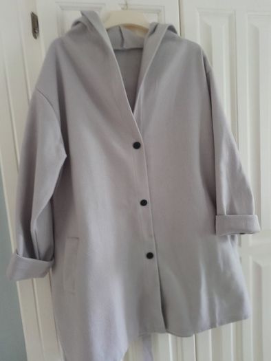 Made in Italy Grey Hooded Coat