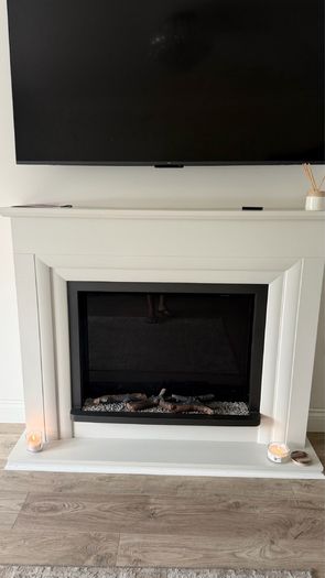 Led fire and fireplace