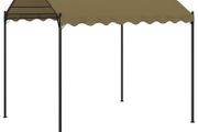 Gazebo 4x3x2.6 m Taupe 180 g/sqm