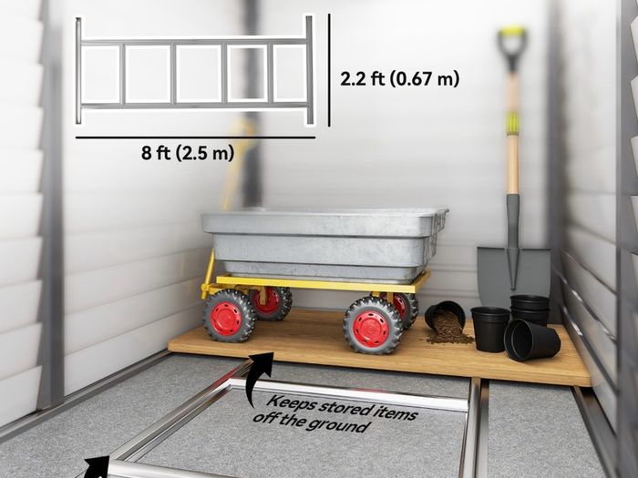 Galvanised Metal Garden Shed with Foundation Kit