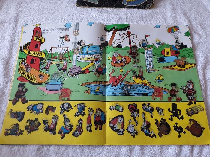 Beano Sticker Book 98% Full + Spare Book about 50% full