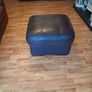 Brown Leather Pouffe/Footstool Image 4