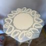 Cream wooden side table Image 3