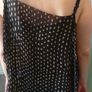 Max Mara Black Dot Print Silk Shoulder Strap Asymmetric Top Image 3