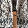 Aran Crafts Celtic Jacquard Zip Sweater | Oatmeal size L Image 6