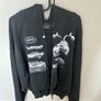 DeLorean Vintage Black Oversized Zipped Hoodie - Medium Image 3