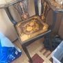 Antique pokerwork corner chair Image 2