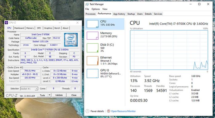 LGA1511 Intel Core i7-9700k