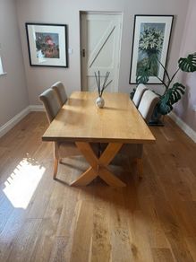 Dining table and four chairs