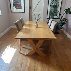 Dining table and four chairs
