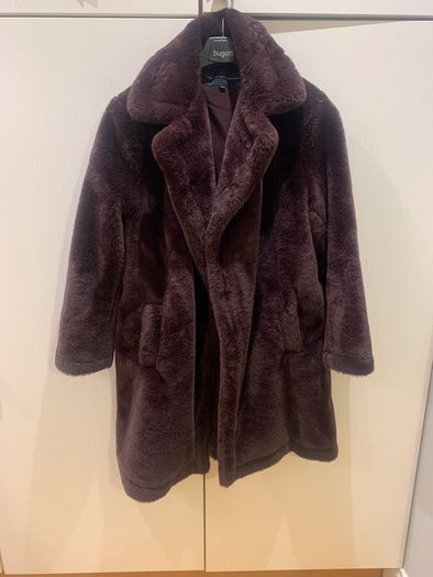 French Connection faux-fur coat (S) Like new
