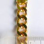 Men's  Bracelet 18K Yellow Gold Plated Flat Cuban Link Chain Bracelet length 8" Image 7