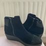 ankle size 39 black suede wedge comfortable boots Image 5