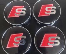 Audi S Line 60mm Caps (Black) Free Post