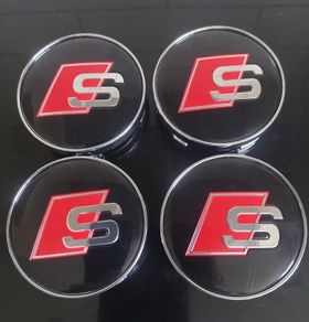 Audi S Line 60mm Caps (Black) Free Post