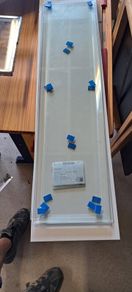 2 Brand new toughened glass pieces for door