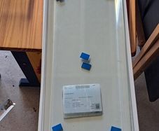 2 Brand new toughened glass pieces for door