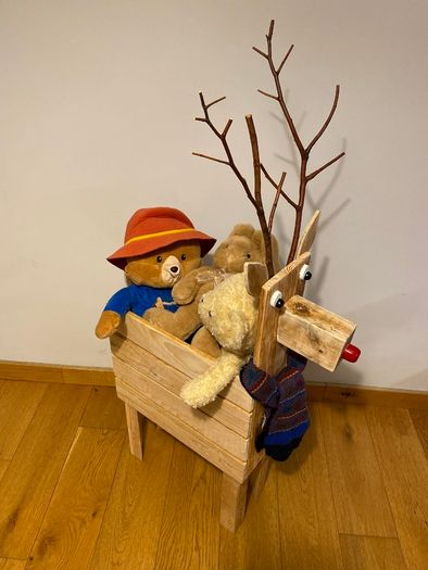 Rudolph. Apple Crate Christmas decoration