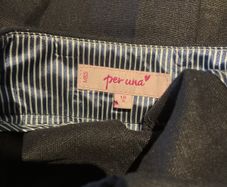 navy linen trousers