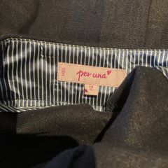 navy linen trousers