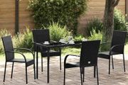 4 Stackable Outdoor Chairs