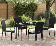 4 Stackable Outdoor Chairs