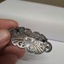Vintage Marcasite Floral Brooch Image 4