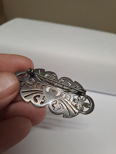 Vintage Marcasite Floral Brooch