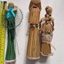 Vintage Asian Straw Lady Figurines,  dolls Image 4