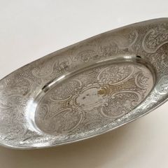 Vintage silverplate oval Barker Ellis serving tray