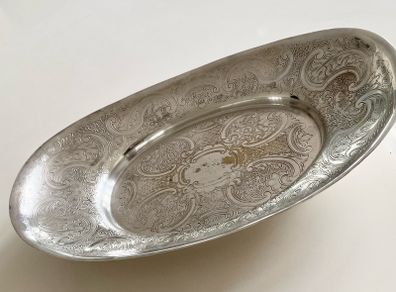 Vintage silverplate oval Barker Ellis serving tray