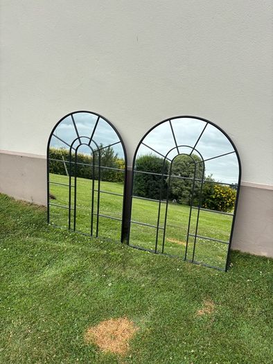 Pair of M&S medium arch wall mirrors