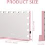 Hollywood Make-Up Mirror with Lights, Hollywood Makeup Mirror with 15 Dimmable Bulbs, Touchscreen Mirror with USB Table Top Mirror with 3 Colour Modes, Removable 10 x Magnifying Glass, Pink Image 5