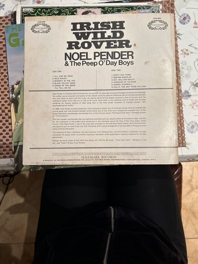 Irish Wild Rover Lp, Noel Pender & The Peep O'day Boys,
