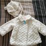 Cream Fur Coat with matching Hat Image 2
