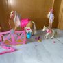 Barbie , horse , foal  with stable - horse mane changes colour Image 3