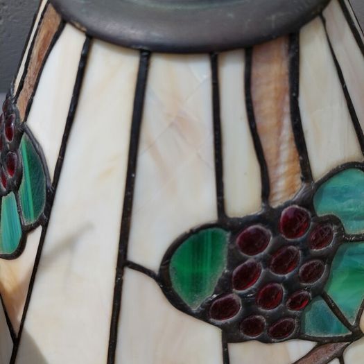 pair of Tiffany style pendant light fittings.