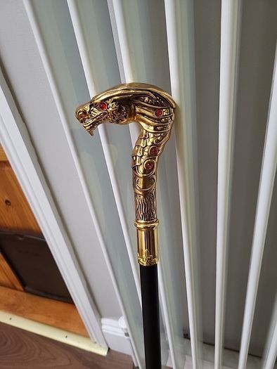 Walking stick decorative metal