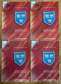 4 Munster Senior Cup Team Sheets - 1991/92