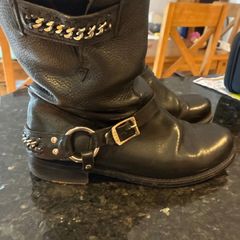 Frye Black biker boots