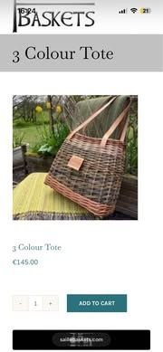 Saille Handmade woven willow 3 colour tote basket