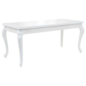 Dining Table 179x89x81 cm High Gloss White