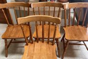 4 x Beautiful Sturdy Wooden Kitchen Dining Chairs - Can Deliver
