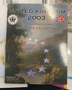 UK 2003 pattern prototype euro type coin set