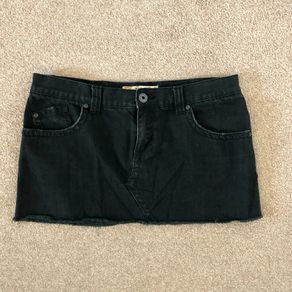 Roxy black denim skirt