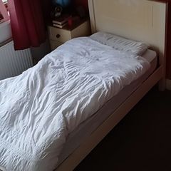 Single bed and mattress