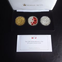 Limited Edition 2019 Remembrance Day Five Pounds Coin Collection - Jubilee Mint, ( With COA )