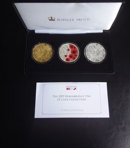 Limited Edition 2019 Remembrance Day Five Pounds Coin Collection - Jubilee Mint, ( With COA )